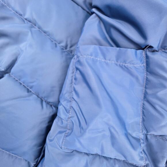 VINTAGE Comfy Bomber Jacket Coat Small Goose Down Blue Made In USA Outdoor - Picture 6 of 7